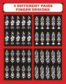 4 Different Finger Designs    Mehndi Stencils Stickers   Hand Bridal Sticker. 