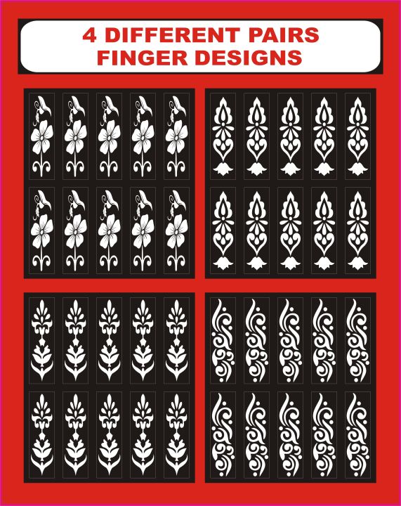 4%20Different%20Finger%20Designs%20%20%20%20Mehndi%20Stencils%20Stickers%20%20%20Hand%20Bridal%20Sticker%20-%20Image%202