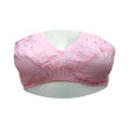 Non Padded Bra for Women with Chikan Embroidery Classic Cotton Bras for Women's with Adjustable Wide Straps. 