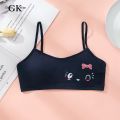 Click4she Teen Girls Soft & Comfortable Padded Cotton Sports Bra for Girls Solid Color Teenagers Vest Tops Children Clothes Cotton Child Training Bra for kids 8-12years. 