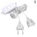 LED String Lights With Switch Transparent European Regulations Light String Extension Cord 220V Cable Extension Cord. 