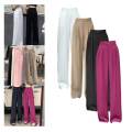 Womens Wide Leg Pants Straight Leg High Waisted Office Loose Long Pants S White. 