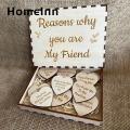 Wooden Daily Statements for Women Positive Friendship Tokens Heart-shaped Inspirational Cards for Women Unique Gift for Modern Friendships Wishing Card for Women. 