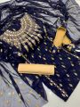 Girl's Dream Fashion New Handmade Dress For Women Chiffon Fully Embroided Mirror Work Shirt Embroided Duppata Massori Silk Trouser Matching Khusa 6..11 (Girl's Dream Fashion). 