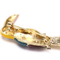 Fion Enamel Colorful Toucan Bird Shape Animal Brooch Pin Jewelry Bag Decor. 