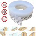 1M Flexible Door Bottom Sealing Strip Mosquito and Mouse Kitchen Stopper, Wind Dust Blocker, Water Proof, Wind Proof Sealer Stopper Twin Door Decor Protector Doorstop Draft Dodger Gap Blocker and Cold Wind Blocker ,1 inch(25mm) Width. 