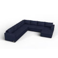 JC Buckman Chill Zone Plus Seven Seater Sofa & Chaise Seat with Storage Acacia Wood Finest Imported Fabric European Design Grand Sized with 2 Years Warranty. 