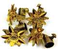 CURTAIN ROD ENDS FLOWER SHAPE ,PACK OF 4,F09-25MM ROD END FLOWER IN GOLDEN COLOUR. 