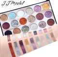 J J Model 18 Colors Sequins Glitter Powder High Gloss Pearly Eye shadow Palettee. 