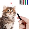 Funny Cat Stick 2 In1 Red Beam Pen + White LED Torch Flashlight LED Light Childrens Play Cat Chase Toy + Keychain No Battery. 