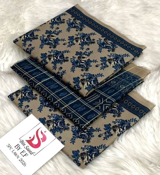 Bin Saeed Luxury – 100% Original Printed 3PC Suit Collection