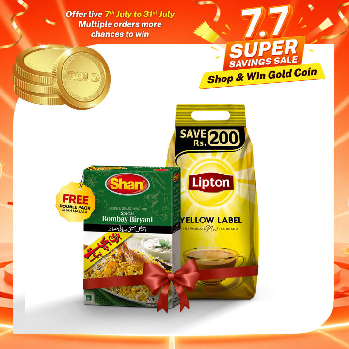 Double Pack Shan Bombay Biryani Masala with Lipton 900gm