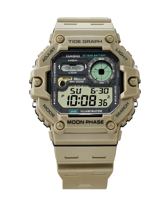 Casio%20General%20Mens%20Khaki%20Resin%20Case%20Round%20Digital%20World%20Time,%20Moon%20Data,%20Tide%20Graph,%20Stop%20Watch,%20Alarm,%20LED%20Light,%20Multi-Function%20Black%20Dial%20Khaki%20Resin%20Strap%20Watch-WS-1700H-5AVDF%20-%20Image%202