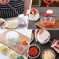 MINI SPEEDY MANUAL GINGER GARLIC CHOPPER EXTRA SMALL-SIZE QUICK SPEEDY VEGETABLES PULL ROPE CHOPPER. 