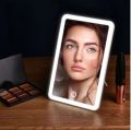 LED Touch Screen 180 Degree Rotating Cosmetic Mirror, LED Touch Screen Makeup Mirror With USB Charger & Stand. 