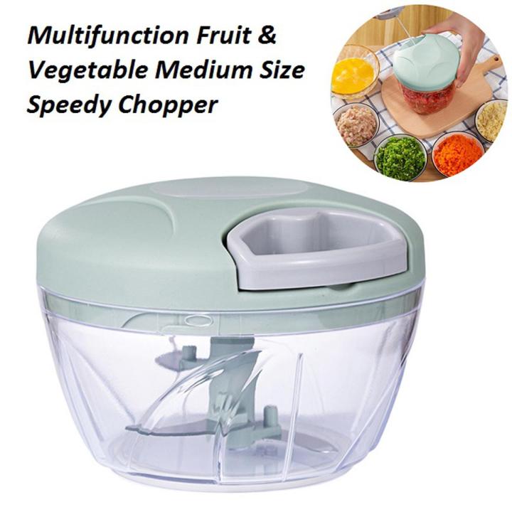EOTIA Speedy Rope Chopper 3-Blade | Manual Pull-Cord Food Chopper ...