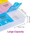 Safdar Mart- Weekly Pill Organizer 3 Times a Day, Travel Friendly Pill Box 7 Day with Large Compartments and Sturdy Design, Portable Medication Reminder for Vitamins /Fish Oils / Supplements (Weekly Pill Organizer 3 Times a Day). 