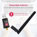 Wireless Wifi Adapter USB AC600 RTL8811CU Dual Band 600Mbps 2.4GHz-5GHz Antenna PC/Tablet Network Card Receiver 802.11b/n/g/ac. 