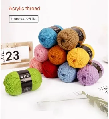 (4ply%20-%20100g)%20Canon%20Thick%20Acrylic%20Knitting%20yarn%20ball-%20Double%20Knit%20Crochet%20&%20%20Knitting%20yarn%20ball%20-%20Woolen%20Crochet%20Thread%20ball.%20-%20Image%202