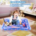 Water Sensory Play Mat for Cats, Cat Water Playmat for Self Play, Interactive Cat Toys for Indoor Cats,Cat Activity Mat for Cat Entertainment （Square）. 