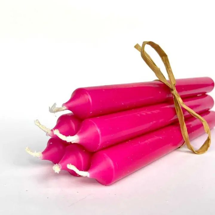 Pack of 6 Pink Candles - Wish Candle - Spell Candle - Magic Candle - Spell Candle scented - 6 Inch Long Candles - Love Spell Candles - Candles For Party Wedding - Night Candles - Diner Candles Set