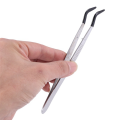 3 Pcs Tweezers 6Inch Straight Flat Tweezers & 6Inch Bent Tip Tweezers & 4.7Inch Pointed Tweezers. 