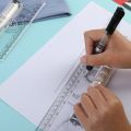 Plastic Measuring Rolling Ruler Drawing Roller Ruler Parallel Ruler Multifunctional Drawing Design Ruler For Drafting H8WD. 