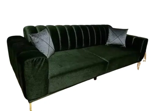 Sofa 3 Seater Dabal Roti Designed Green Valvet Instalment furniturewith ...
