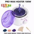 Wax heater machine Professional Wax Heater (100) & Hot Wax Warmer Machine For All Skin Hair Removal, Free Hard Beans & Wooden spatula & Sticks. 