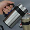 Imported 304 Stainless Steel Thermos Mugs Tea Cup With Handle Lid Tea Filter Insulated Tea Mug Thermos Cup Office Thermoses Hot and Cold Tea Coffee Cup. 