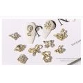 New butterfly nail art diamond metal inlaid diamond nail Sequin three dimensional imitation zircon flash diamond. 