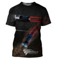 New 3D Movie The Fast And The Furious Print T Shirt Paul Walker Graphic T-shirts For Men Kid Fashion Hip Hop Short Sleeves Tees. 