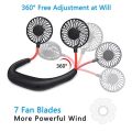 Hanging Neck Fan Hands Free Portable Fan - Rechargeable Mini USB  Fan Personal Fan Hanging  Fan for Kitchen Rechargeable for Girls Working Traveling Office Reading Folding Handheld Fan Wearable Portable Mini Fan 360 Degrees USB Chargeable. 