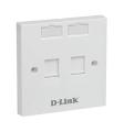 Dlink RJ45 Cat6 Dual Faceplate For Cat6 I/O Keystone Jacks- White. 