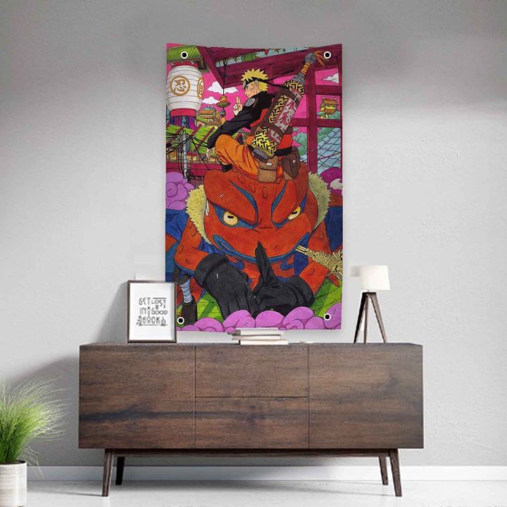 Anime Ninja Wall Tapestry For Naruto Fans Room Decoration (Digital Printed)