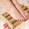 Dual 6 Row Foot Wooden Massager Roller Plantar Fasciitis Relief Feet Pain Muscle Relaxation Massage Tools 6-5 ROW BOTH Size. 