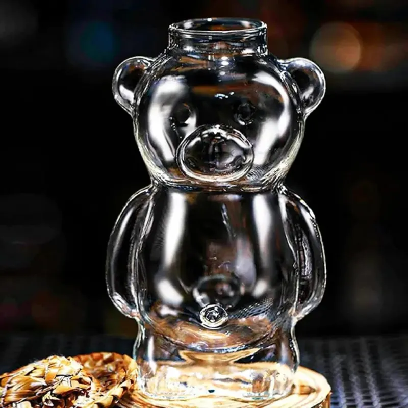 Cartoon Bear Glass Coffee Mug