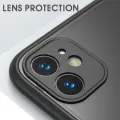 Hontinga for Realme 5 Pro Cover Simple Solid Color Case Edge Frosted Transparent Phone Cover. 