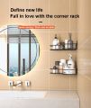 Bathroom Shelf Shower Shelves Shampoo Storage Rack Kitchen Storage Holder Punch-Free Wall Mounted Organizer Bathroom Accessories. 