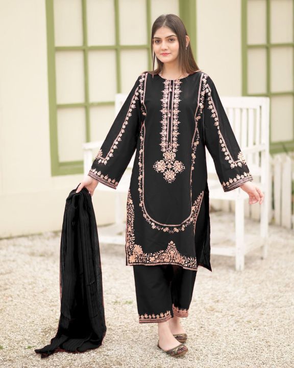 Formal%20Embroidered%20Kurti%20for%20Women%203%20Piece%20Suit%20with%20Dupatta%20&%20Trouser%20-%20Wedding%20Dresses%20for%20Women%20-%20Image%202