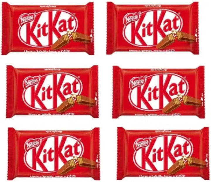 KitKat 4 Finger Milk Chocolate Bar 35g - Pack of 6