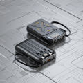Q122 QTech Powerbank 10000mAh Mini Size with Dual USB Output | Built-in Charging Cable for iPhone | Digital Display | Stylish & Compact Powerbank Design | Reliable Backup Power for Android, iPhone, WiFi Routers | Portable Powerbank for Travel | Durable &. 