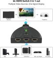 HDMI Switch, GANA 4K HDMI Splitter 3 in 1 Out, 3-Port HDMI Switcher Selector with Pigtail HDMI Cable,Supports Full HD 4K 1080P 3D Player, HDMI Hub Compatible with Fire Stick,HDTV,PS4 Game Consoles,PC. 