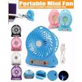 portable electric rechargeable handy cooling fan with rechargeable cell. 