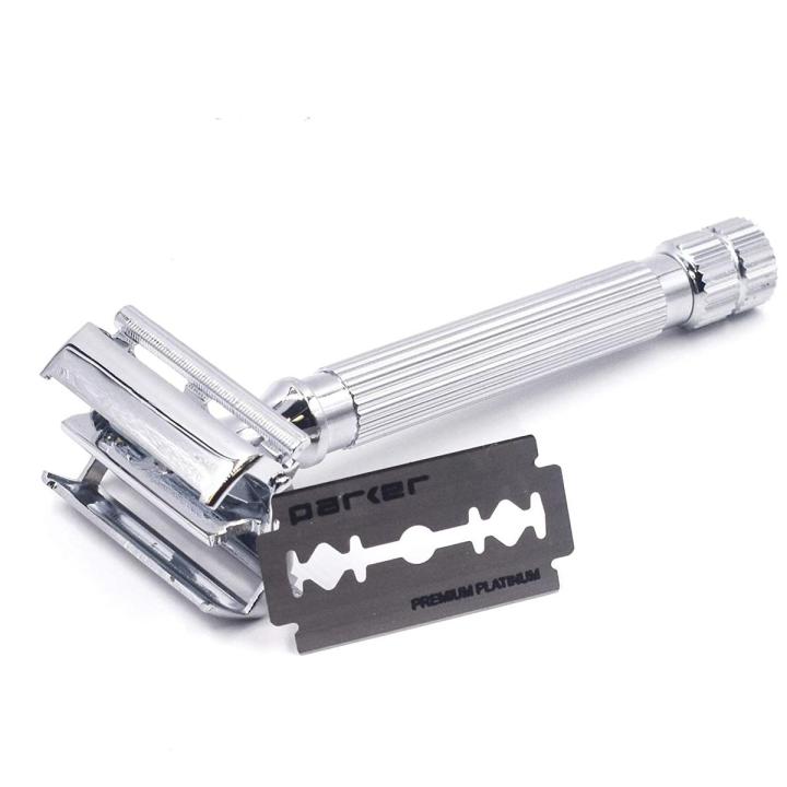 Two Sided Razor Double Sided Safety Razor Butterfly Open Design with FREE Blades | Daraz.pk