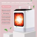 800W-1000W Mini Electric Fan Heater, Portable Silent Handy Ceramic Fan Heaters with Remote Control with 7-color Night Light for Home Bedroom Office Garage Personal Space. 