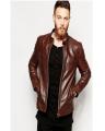 Dark Brown Stylish Casual Leather Jacket. 
