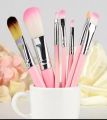 Cute Hello Kitty 7 Make up Foundation Eye Shadow brushes set. 