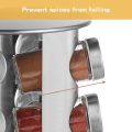 Stainless Steel Revolving Spice Masala Jar Rack (16 pcs. Jar Set). 