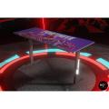 Professional 4ft Gaming Table - Computer Table ( Top is Printed Panaflex ) - RGB Lights Installed - Headphones Holder and Wire Management Hooks - Gaming / Study Table - High Quality - 1 Month Return Warranty. 